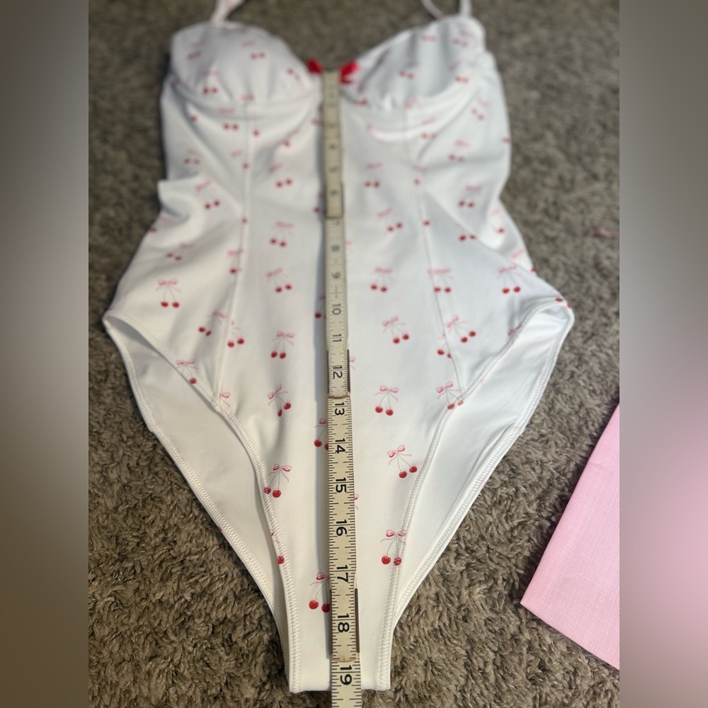 LoveShackFancy Veranda Mina One Piece | Cherry Bow Print | Dustbag | NWT | S - Picture 7 of 15